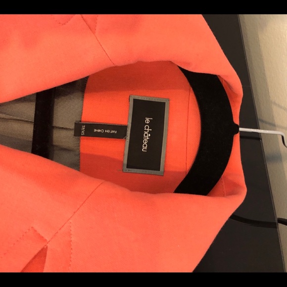 Le Chateau burnt orange blazer. Well made. Sz 4 - Picture 7 of 8